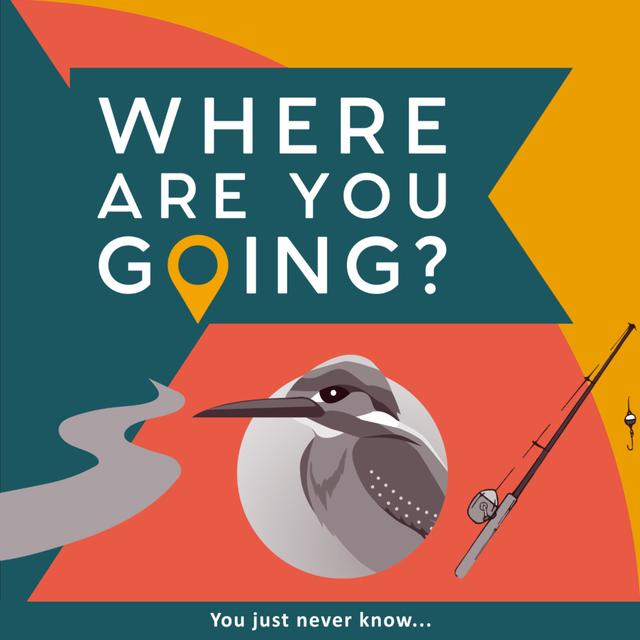 The River Cam, a kingfisher and a fishing rod - podcast episode cover
