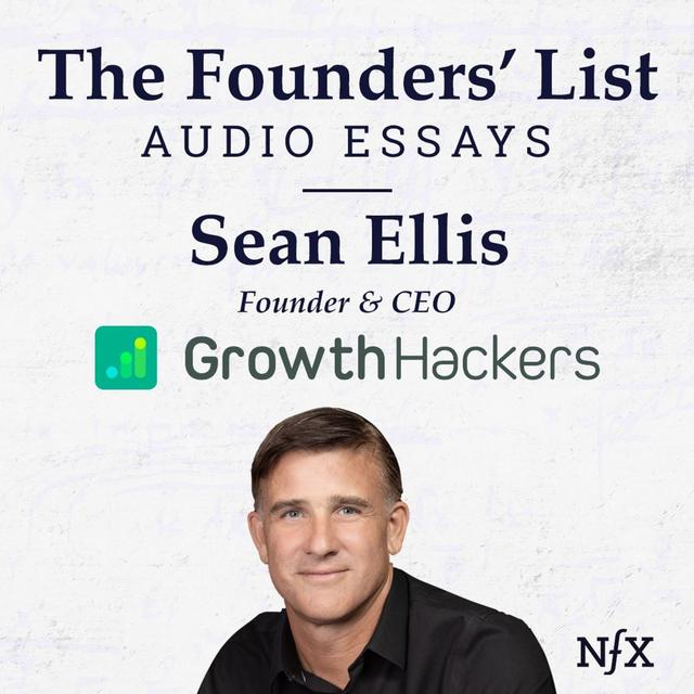 The Founders' List: Sean Ellis on "How to Determine the Optimal Price for Your Web Service" (Pricing Series) - podcast episode cover