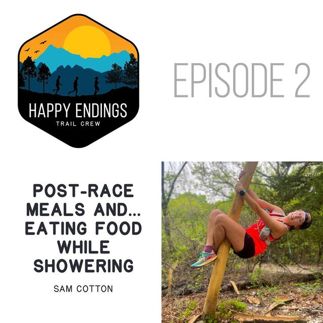 Post-race meals and…eating food while showering? - podcast episode cover
