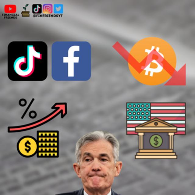 Fed Hikes Rates as Markets CRASH, Bitcoin Falls 50%, TikTok vs. Facebook? - podcast episode cover