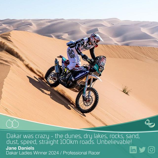 Dakar Winner Jane Daniels on her Adrenalin-Fuelled sport - podcast episode cover