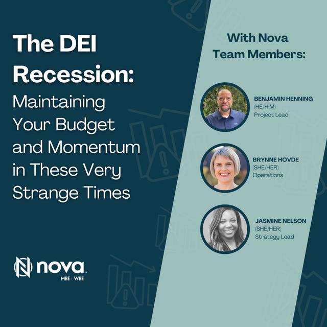 The DEI Recession: Maintaining Your Budget and Momentum in These Very Strange Times - podcast episode cover