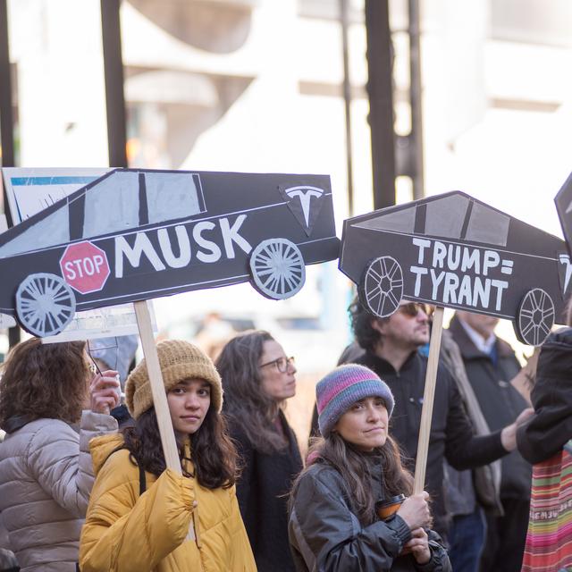 Protests, arson, trade-ins: inside the Tesla backlash - podcast episode cover