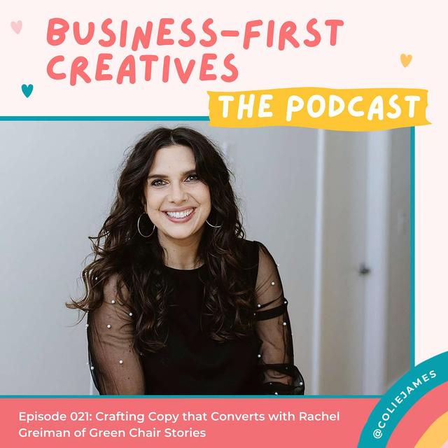 Crafting Copy that Converts with Rachel Greiman - podcast episode cover