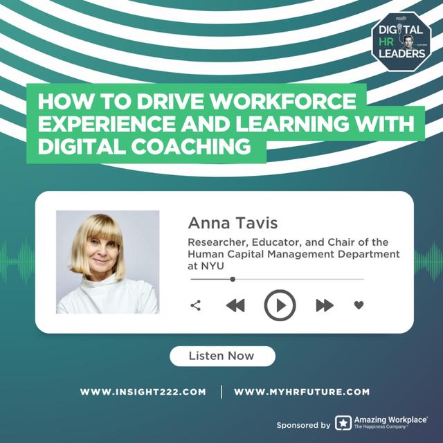 How to Drive Workforce Experience and Learning with Digital Coaching (an Interview with Anna Tavis) - podcast episode cover