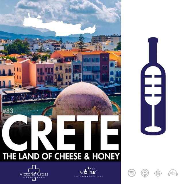 Crete – The land of cheese & honey, Zeus & the Lyra - podcast episode cover