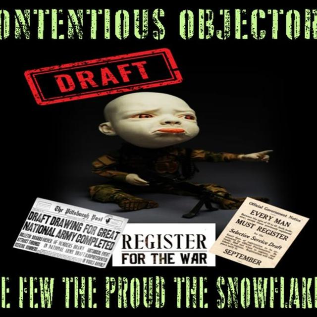 Show sample for 11/10/23: CONTENTIOUS OBJECTORS - THE FEW THE PROUD THE SNOWFLAKES W/ AVERY KERR - podcast episode cover