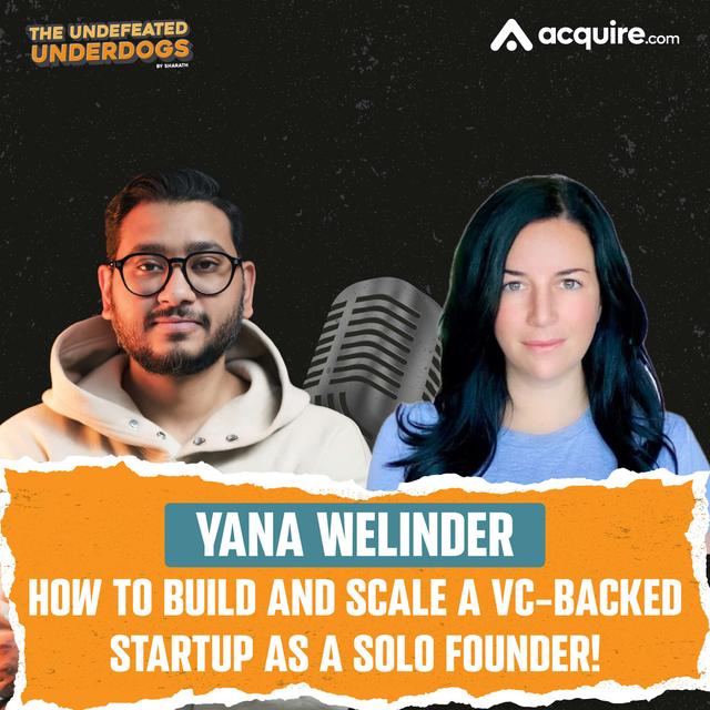 Yana Welinder - How to build and scale a VC-backed startup as a solo founder! - podcast episode cover