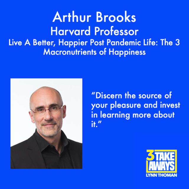 Live A Better, Happier Post Pandemic Life: The 3 Macronutrients of Happiness with Harvard Professor Arthur Brooks (#62) - podcast episode cover