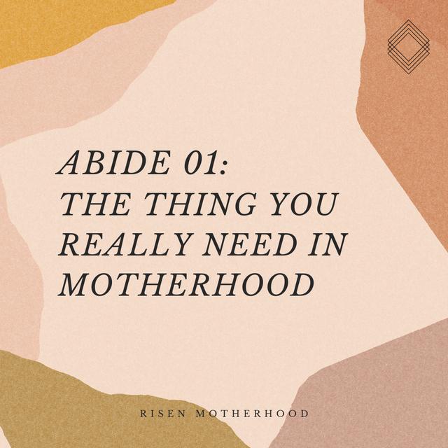 Abide 01: The Thing You Really Need in Motherhood - podcast episode cover