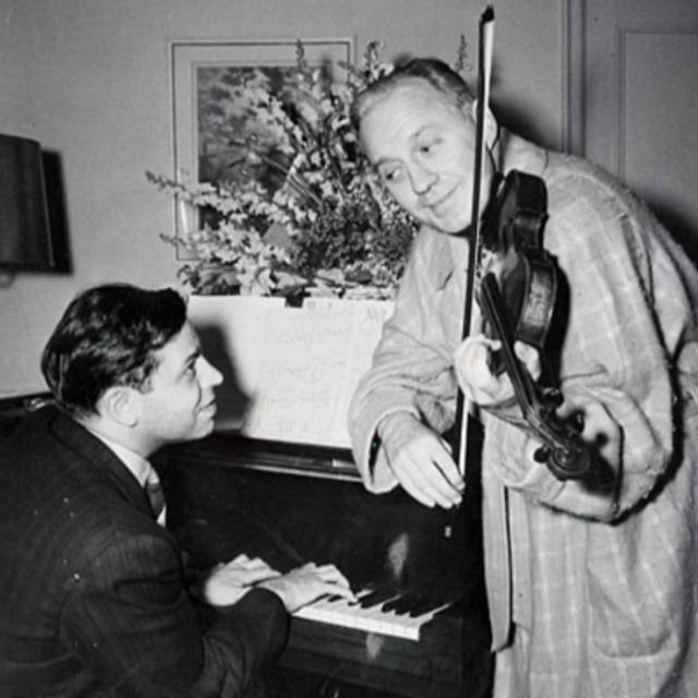 Jack Benny Podcast 1953-01-18 (830) Umbrella Stand, PHAF 1953-01-18 800 Dollar Kiss, Jack Benny 1943-01-17 (465) Guest Oscar Levant - Spoof on Information Please - podcast episode cover