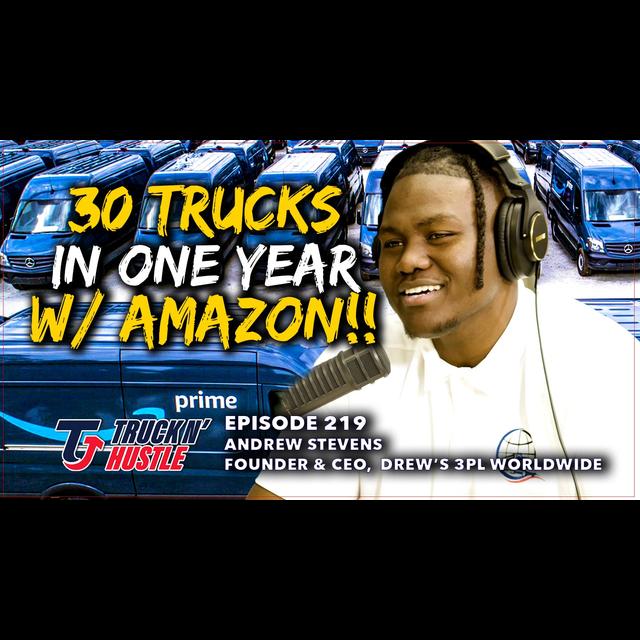 #219 - 28 Year Old Grows to 30 Trucks in One Year with Amazon Secret Business in a Box! - Andrew Stevens - podcast episode cover