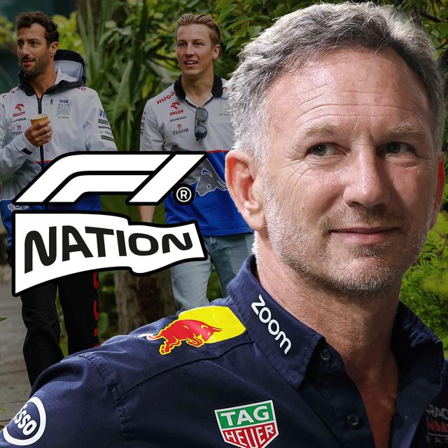 F1 NATION: Christian Horner on Daniel Ricciardo's departure and Liam Lawson's return - podcast episode cover