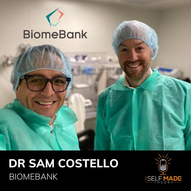 Dr Sam Costello created a Poo Bank "BiomeBank" - podcast episode cover