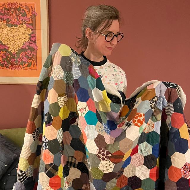 Angela and the Maker Community Quilt - podcast episode cover