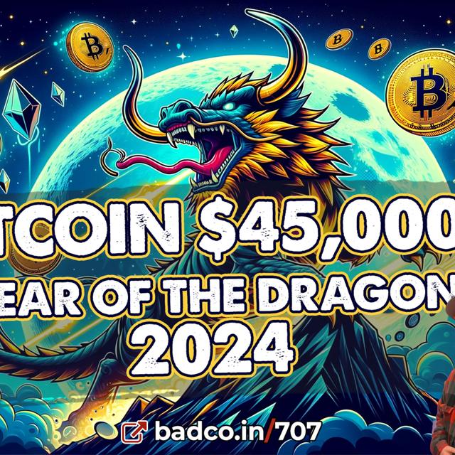 Bitcoin Roars Past $45k+ in the Year of the Dragon - Bad News for Jan 3, 2024 - podcast episode cover