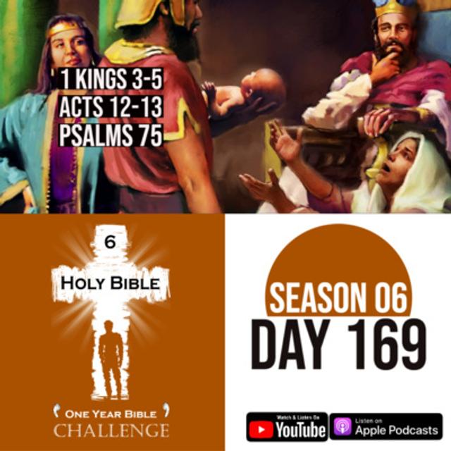 Day 169 | Solomon decides a civil case with a sword | Herod suffers a terrible fate | Apostles meet a sorcerer in Cyprus - podcast episode cover