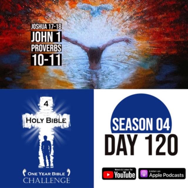 Day 120: Joshua divides the conquered lands to the remaining tribes | Jesus begins his ministry - podcast episode cover