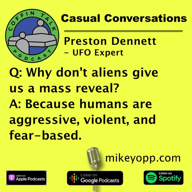 Casual Conversations #23 - UFO Expert - Preston Dennett - podcast episode cover