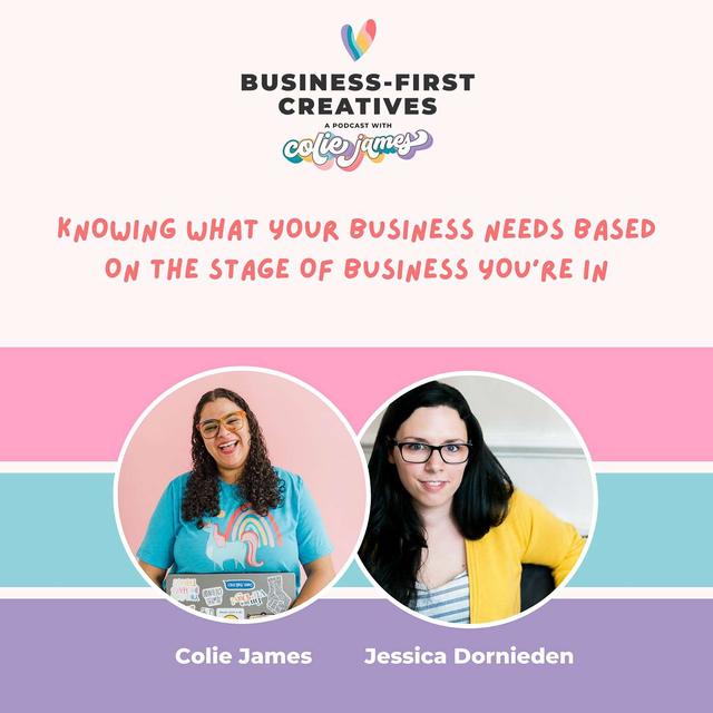 Knowing What Your Business Needs Based on the Stage of Business You're In with Jessica Dornieden - podcast episode cover