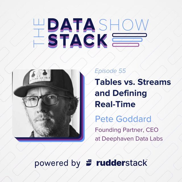 55: Tables vs. Streams and Defining Real-Time with Pete Goddard of Deephaven Data Labs - podcast episode cover