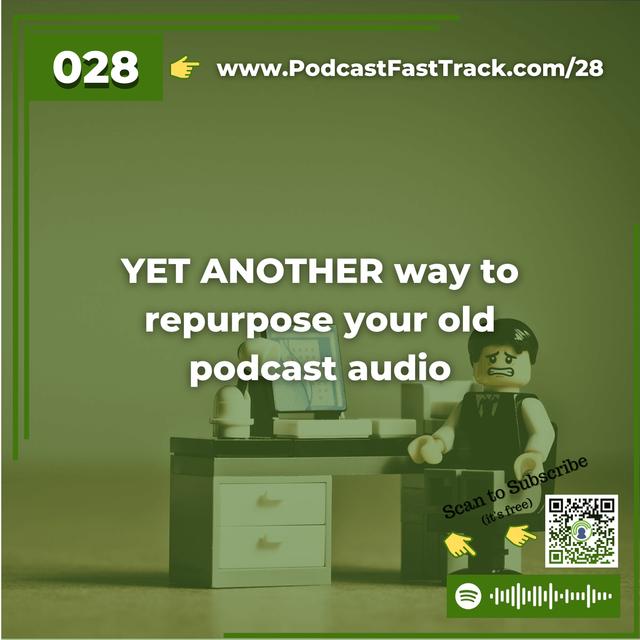 28: YET ANOTHER way to repurpose your old podcast audio - podcast episode cover