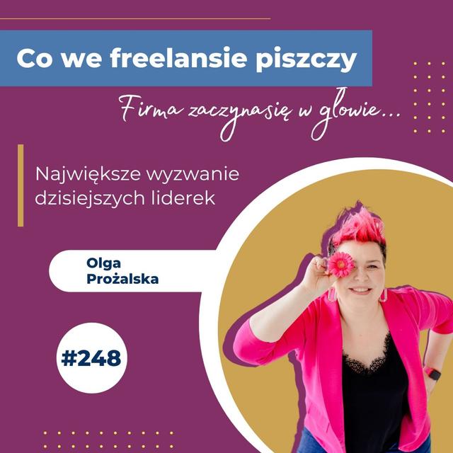 Największe wyzwanie dzisiejszych liderek – rozmowa z trenerką mentalną, Olgą Prożalską - podcast episode cover