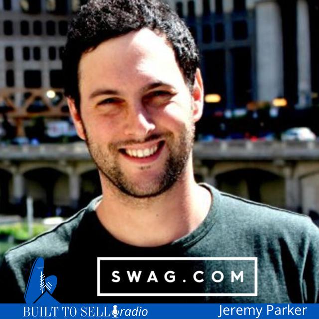 Ep 383 How to Avoid Getting Trapped in a Low Valuation Industry: How Swag.com Founder Jeremy Parker Positioned His $30M Business as a Technology Company to Attract Industry Leader Custom Ink. Acquire a 7-figure domain for free, leverage blue chip clients, - podcast episode cover