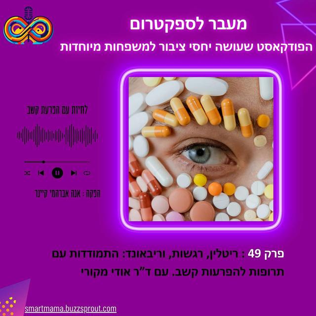 פרק 49 : ריטלין, רגשות, וריבאונד: התמודדות עם תרופות להפרעות קשב - podcast episode cover