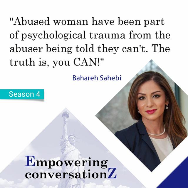EZ42 What Makes Leaving Abusive Relationship Difficult with Bahareh Sahebi - podcast episode cover