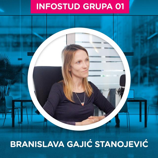 Pojačalo Infostud grupa specijal 1: Branislava Gajić Stanojević - Infostud od 0 do 250 zaposlenih - podcast episode cover