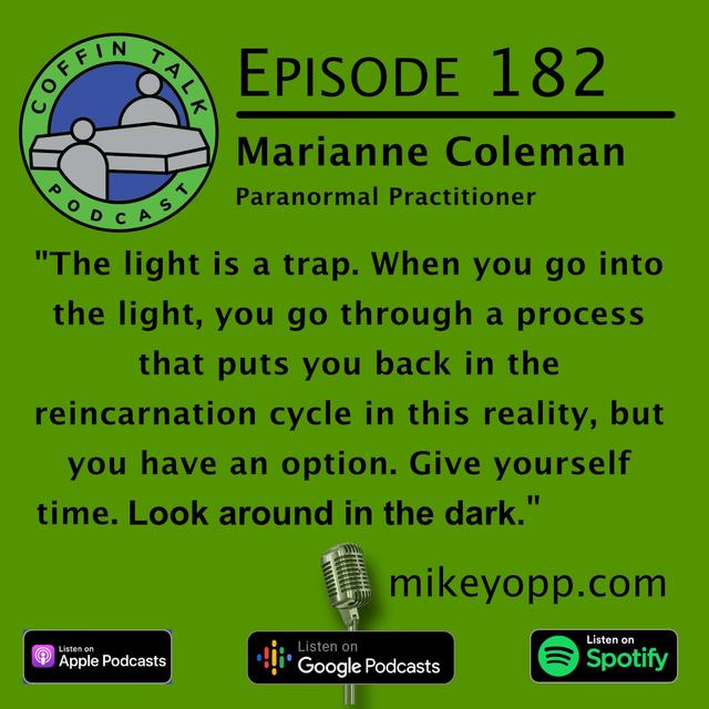 #182 - Paranormal Practitioner - Marianne Coleman - podcast episode cover