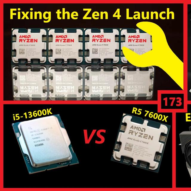 173. Fixing the Zen 4 Launch, R5 7600X vs i5-13600K, RTX 4080 12GB, RDNA 3 Pricing - podcast episode cover