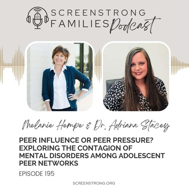 Peer Influence or Peer Pressure? Exploring the Contagion of Mental Disorders Among Adolescent Peer Networks with Dr. Adriana Stacey (#195) - podcast episode cover