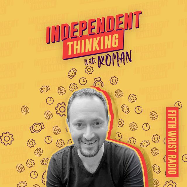 Independent Thinking - Bjoern Altmann (@bjoernaltmann) talking watch illustration, typography and design - podcast episode cover