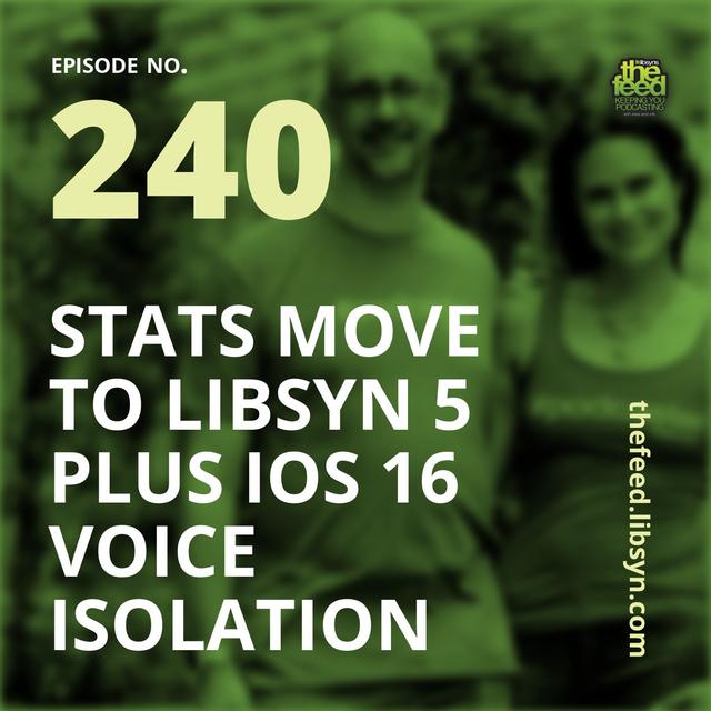 240 Stats Move To Libsyn 5 Plus iOS 16 Voice Isolation - podcast episode cover