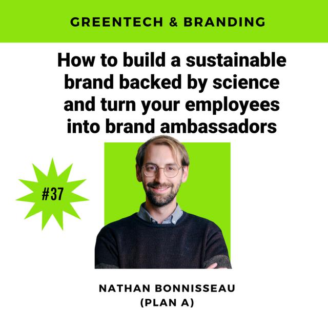 37. How to build a sustainable brand backed by science (without greenwashing) and turn your employees into brand ambassadors - podcast episode cover