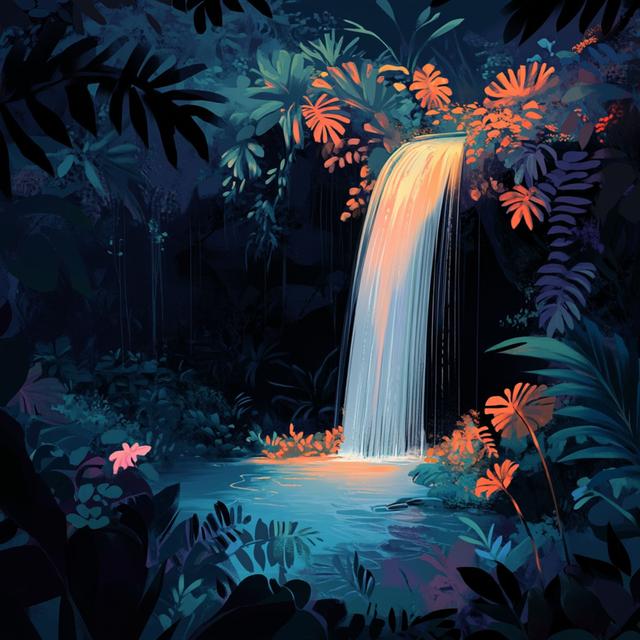 Hidden Waterfall in the Jungle | Calming Water and Forest Sounds for Relaxation - podcast episode cover