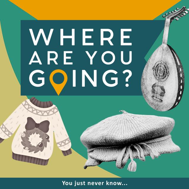 An elizabethan hat, a lute and a jumper - podcast episode cover