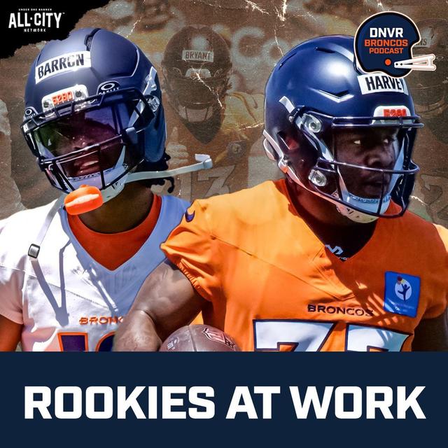 Two rookies REALLY stand out during Denver Broncos' minicamp, led by R.J. Harvey & Jahdae Barron - podcast episode cover