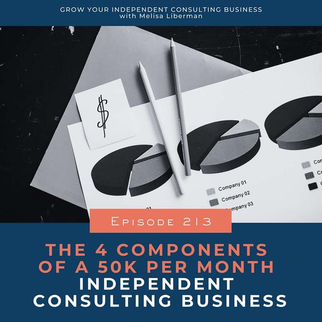 213. The 4 Components of a 50k Per Month Independent Consulting - podcast episode cover