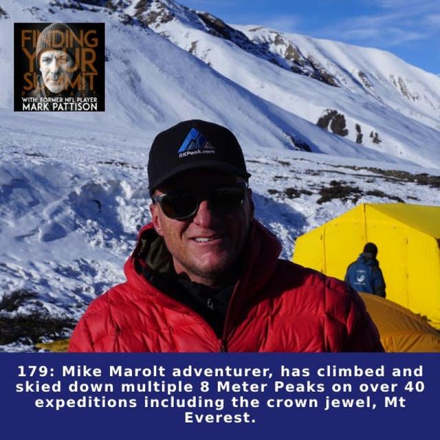 Mike Marolt adventurer, has climbed and skied down multiple 8 Meter Peaks on over 40 expeditions including the crown jewel, Mt Everest - podcast episode cover