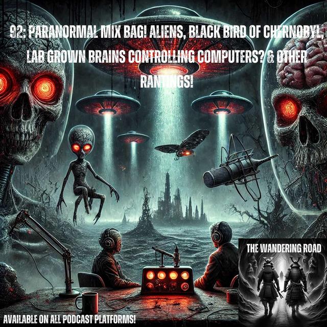 92: Paranormal Mix Bag! Aliens, Black Bird Of Chernobyl, Lab Grown Brains Controlling Computers? & Other Rantings! - podcast episode cover