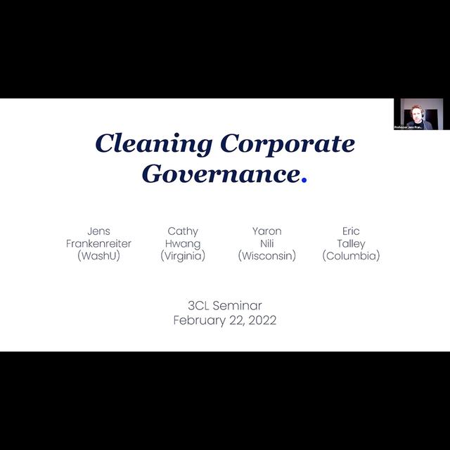 'Cleaning of Corporate Governance': 3CL Lecture - podcast episode cover