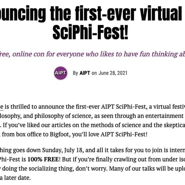AIPT Presents SciPhi Fest 2021 - podcast episode cover