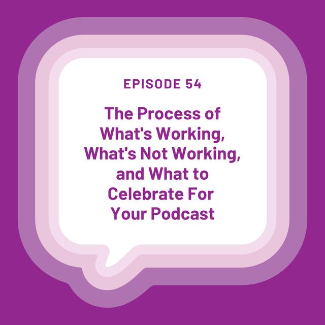 The Process of What's Working, What's Not Working, and What to Celebrate For Your Podcast - Winter Break - EP 54 - podcast episode cover