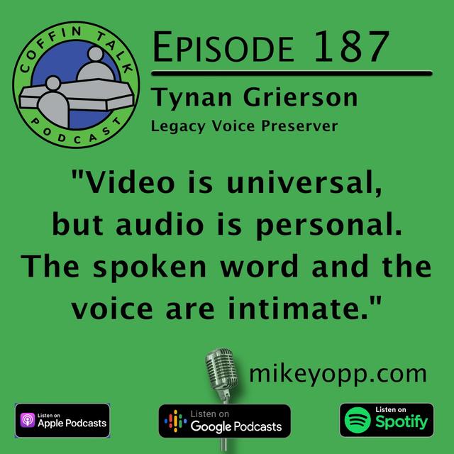 #187 - 'Voice Preserver' - Tynan Grierson - podcast episode cover