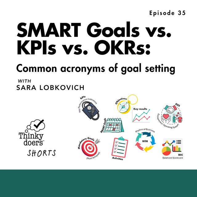 Ep 35 - SMART Goals vs. KPIs vs. OKRs: What's the Difference? - podcast episode cover