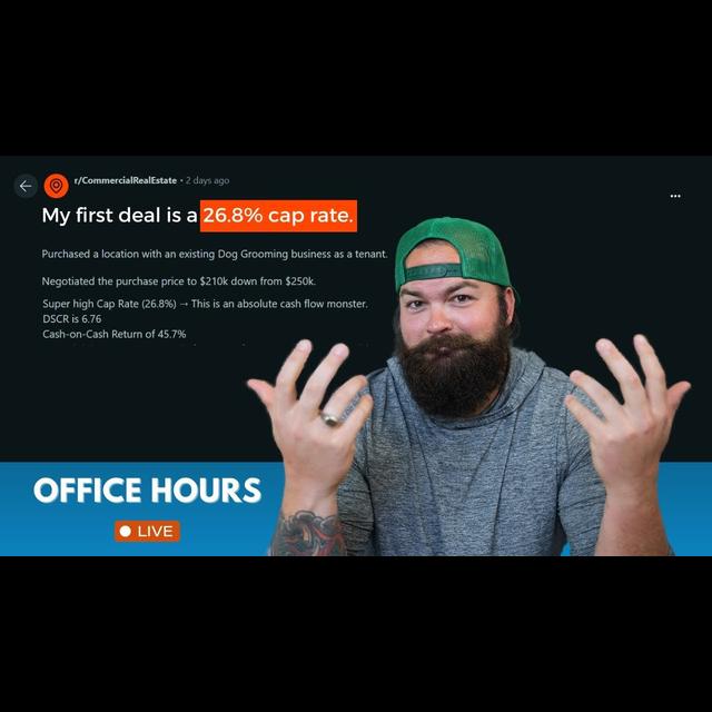 301.  26.8% Cap Rate on His First Deal??  | Office Hours - podcast episode cover