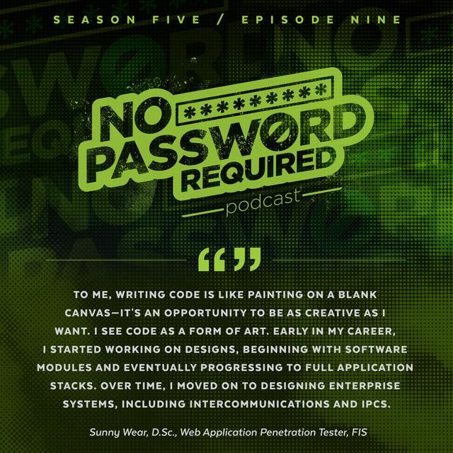 No Password Required Podcast Episode 54 — Dr. Sunny Wear - podcast episode cover